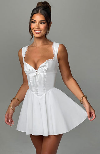 Antonella Mini Dress - Ivory - glavon