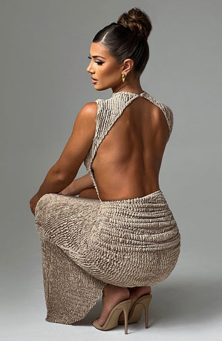 Aphrodite Midi Dress - Beige - glavon
