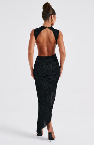 Aphrodite Midi Dress - Black - glavon