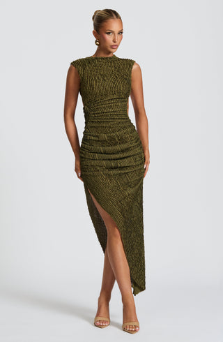 Aphrodite Midi Dress - Khaki - glavon