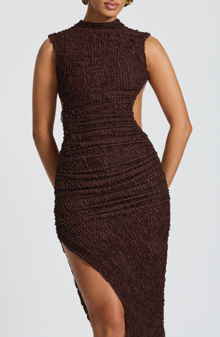 Aphrodite Midi Dress - Plum Brown - glavon