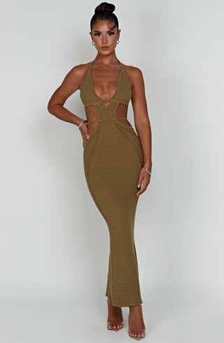 Arabella Maxi Dress - Khaki - glavon