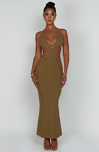 Arabella Maxi Dress - Khaki - glavon
