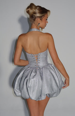 Araminta Mini Dress - Silver - glavon