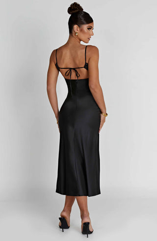 Ardelle Midi Dress - Black - glavon