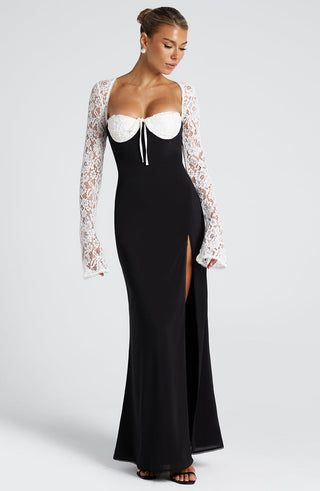 Aria Maxi Dress - Black/White - glavon