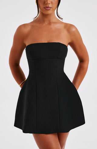Asha Mini Dress - Black - glavon