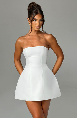 Asha Mini Dress - Ivory - glavon