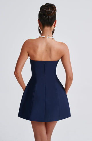 Asha Mini Dress - Navy - glavon