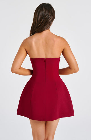 Asha Mini Dress - Wine - glavon