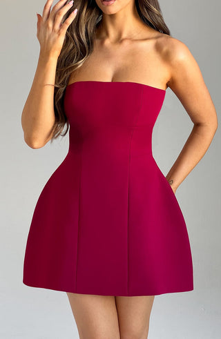 Asha Mini Dress - Wine - glavon