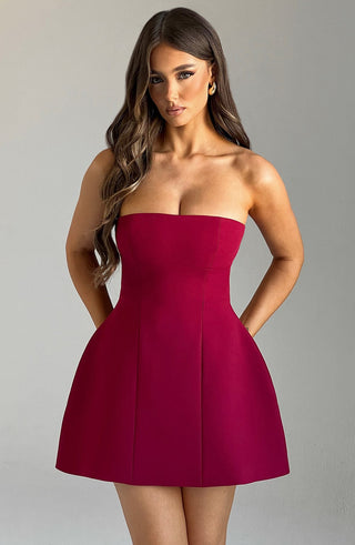 Asha Mini Dress - Wine - glavon