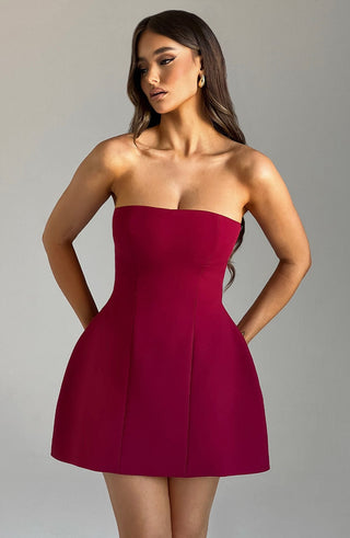 Asha Mini Dress - Wine - glavon