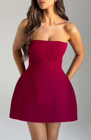 Asha Mini Dress - Wine - glavon