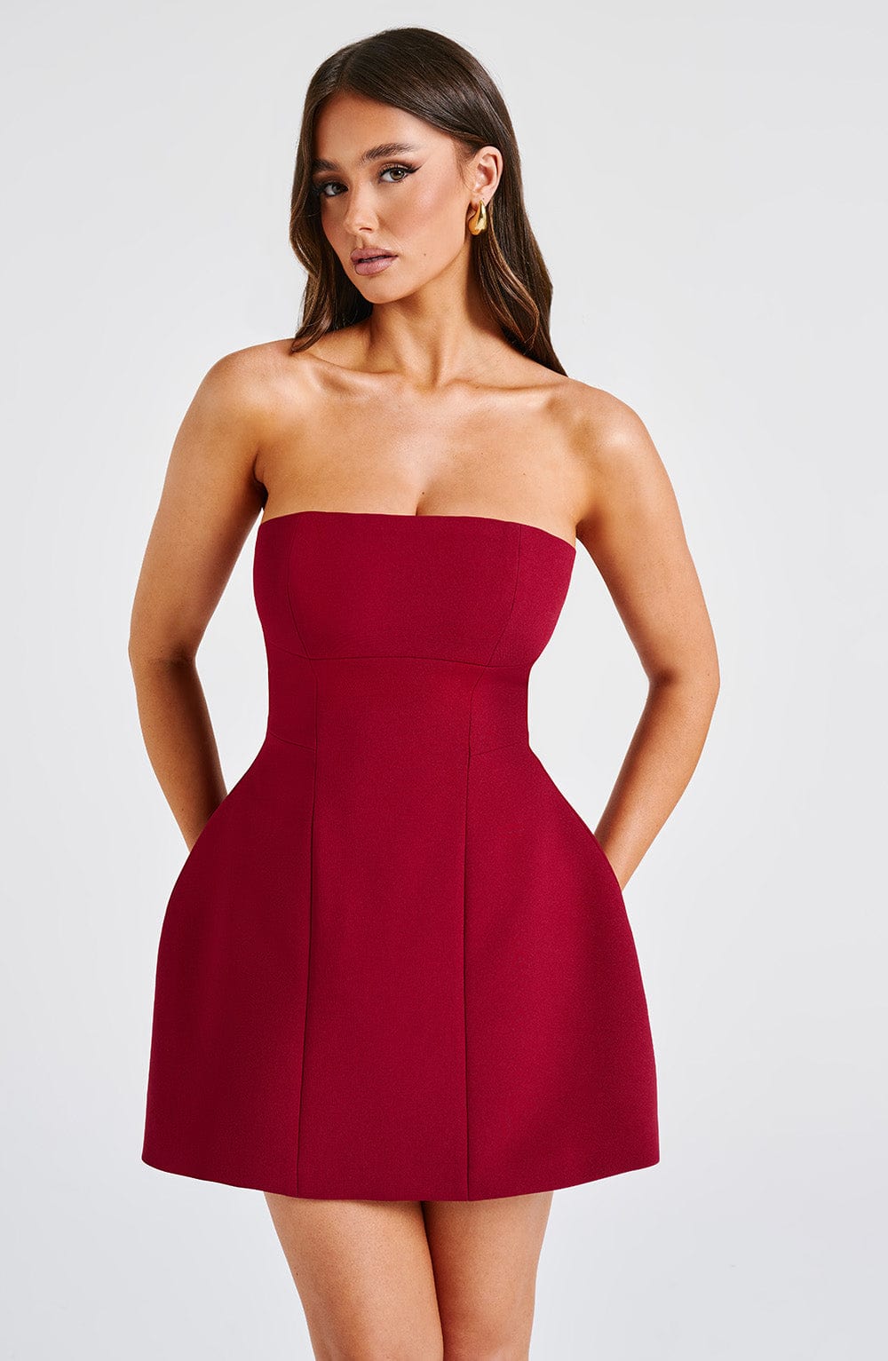 Asha Mini Dress - Wine - Napalia