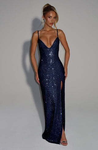 Ashton Maxi Dress - Navy - glavon