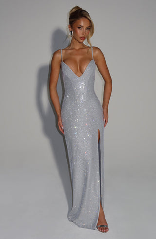 Ashton Maxi Dress - Silver - glavon