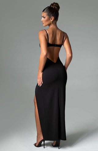 Asteria Maxi Dress - Black - glavon