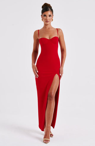 Asteria Maxi Dress - Red - glavon