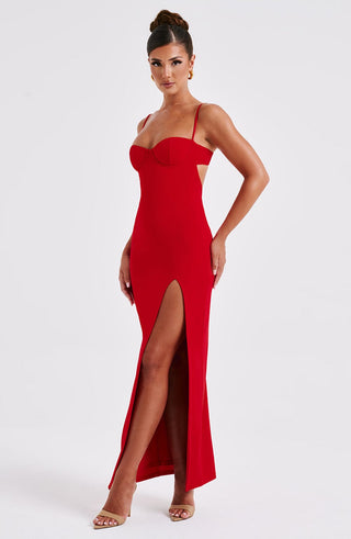 Asteria Maxi Dress - Red - glavon