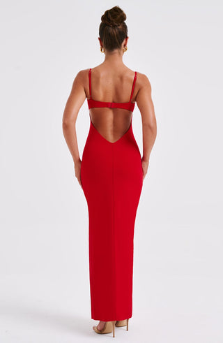 Asteria Maxi Dress - Red - glavon