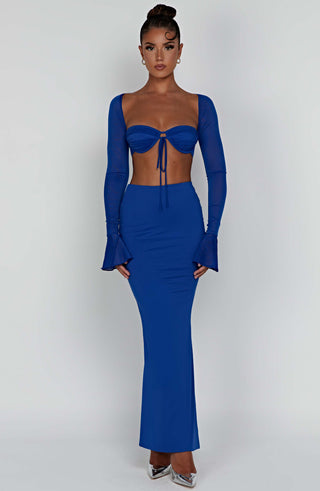 Astrid Maxi Skirt - Blue - glavon