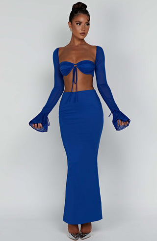 Astrid Maxi Skirt - Blue - glavon