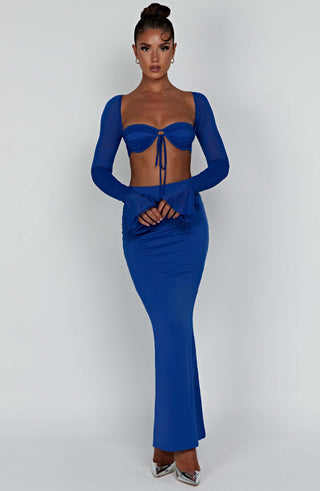 Astrid Maxi Skirt - Blue - glavon