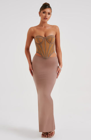 Astrid Maxi Skirt - Chocolate - glavon