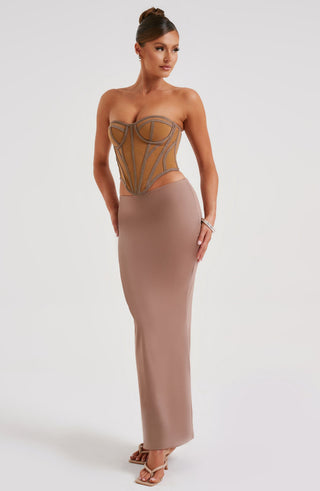 Astrid Maxi Skirt - Chocolate - glavon