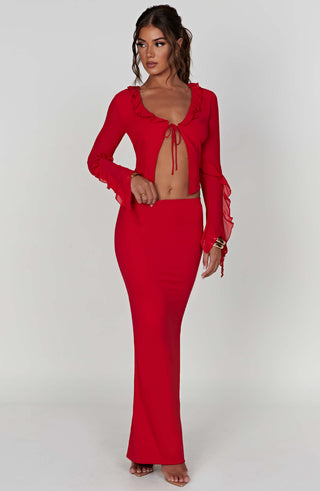 Astrid Maxi Skirt - Red - glavon