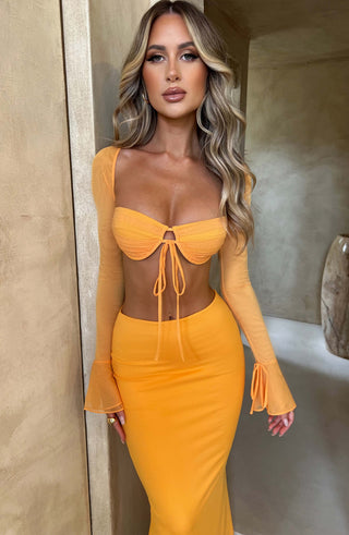 Astrid Maxi Skirt - Tangerine - glavon
