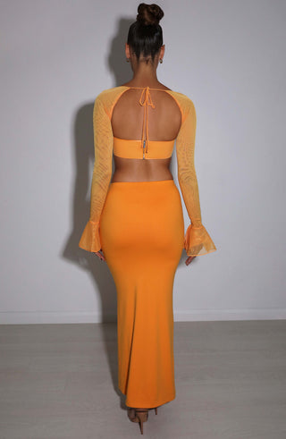 Astrid Maxi Skirt - Tangerine - glavon