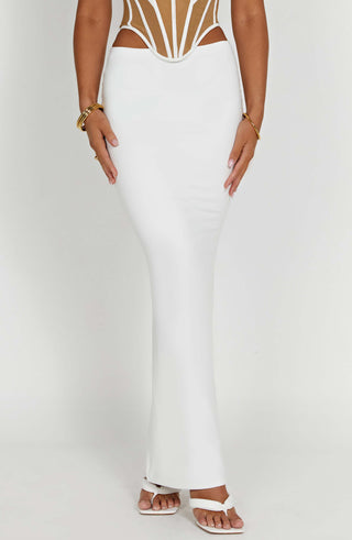 Astrid Maxi Skirt - White - glavon