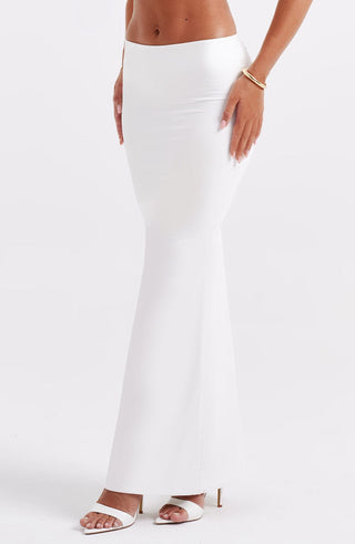 Astrid Maxi Skirt - White - glavon