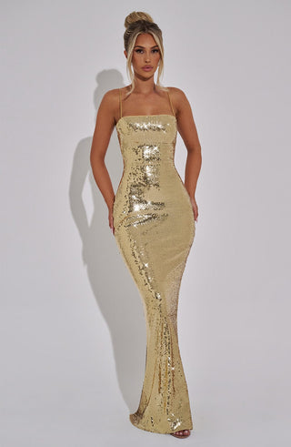 Atari Maxi Dress - Gold - glavon