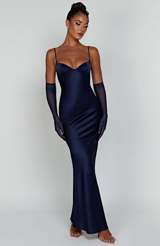 Athena Maxi Dress - Navy - glavon