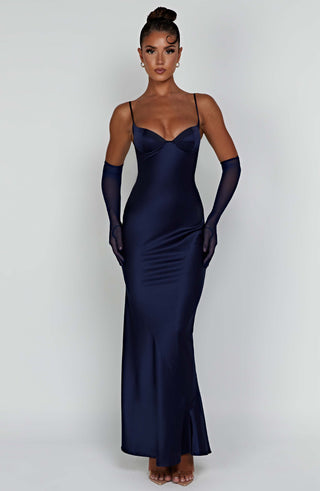 Athena Maxi Dress - Navy - glavon
