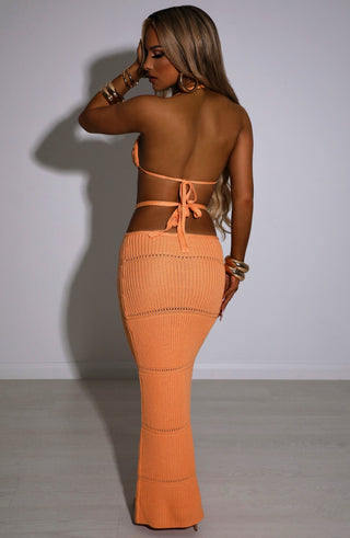 Aubery Maxi Skirt - Orange - glavon