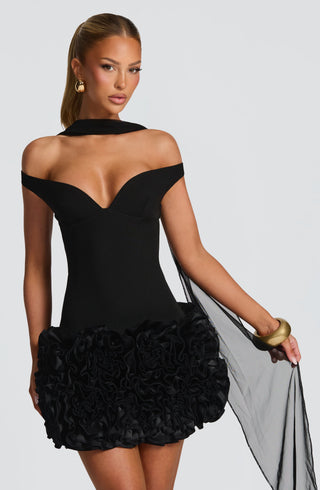Aveta Mini Dress - Black - glavon