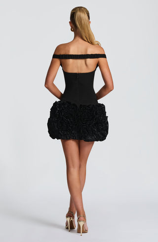Aveta Mini Dress - Black - glavon