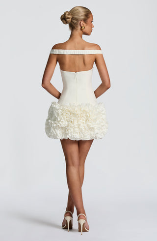 Aveta Mini Dress - Ivory - glavon