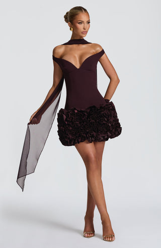 Aveta Mini Dress - Plum - glavon