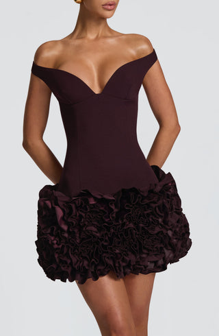 Aveta Mini Dress - Plum - glavon