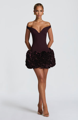 Aveta Mini Dress - Plum - glavon