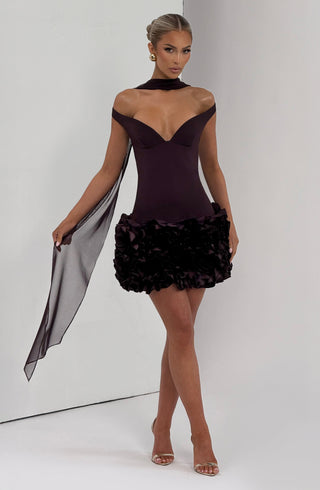 Aveta Mini Dress - Plum - glavon