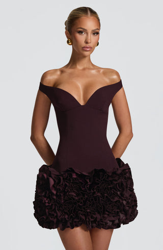 Aveta Mini Dress - Plum - glavon