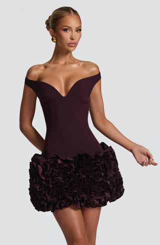 Aveta Mini Dress - Plum - glavon