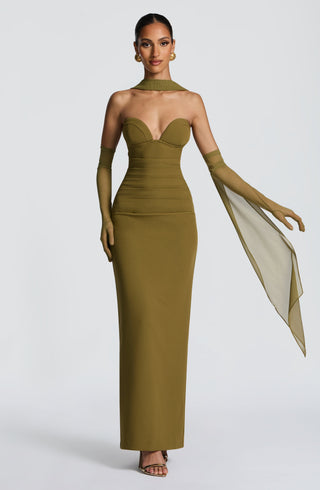Ayla Scarf - Deep Olive - glavon