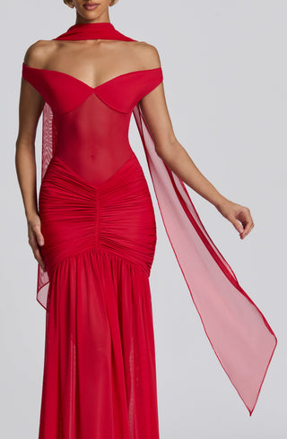 Ayla Scarf - Red - glavon
